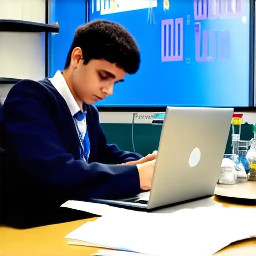 Una imagen dividida en dos partes. En una parte, se ve a un estudiante de la rama de Ciencias y Tecnología en un laboratorio o con un ordenador. En la otra, se ve a un estudiante de la rama de Humanidades y Ciencias Sociales con un libro o debatiendo en un grupo. La imagen debe ser clara y visualmente atractiva, diferenciando las dos modalidades. El estilo debe ser tipo comic