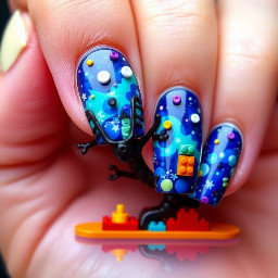 create lego nail art