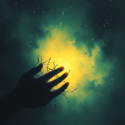 Oscuridad, dónde a lo lejos se ven postes de luz