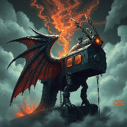 Soñe con una maquinaria gigante en forma de gusano parecido aún tren alreves de color negro o cenizo y era horrible y era un arcángel demonio