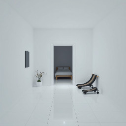 Es una habitación totalmente blanca y en la primera esquina pegada a la derecha hay un mini hueco cuadrado en la esquina abajo me encojo y entro. Dentro hay una habitación oscura  visiblemente se ve una parte en donde hay unos coches de choqué a la izquierda de la habitación y en la derecha hay unos toboganes