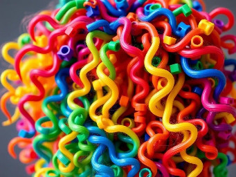 create a hairstyle with lego hair colors flowing curly big and beautiful