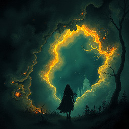 Oscuridad, dónde a lo lejos se ven postes de luz