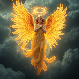 Soñe con un angel que parecía una rueda gigante de oro con ojos