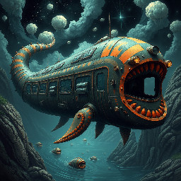 Soñe con una maquinaria gigante en forma de gusano parecido aún tren alreves de color negro o cenizo y era horrible se movía en silencio como nadando en el agua pero en el aire como gusano