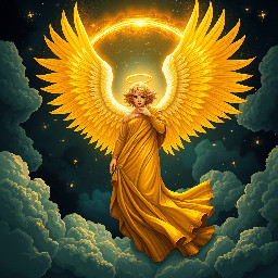 Soñe con un angel que parecía una rueda gigante de oro con ojos