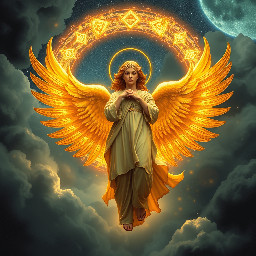 Soñe con un angel que parecía una rueda gigante de oro con ojos